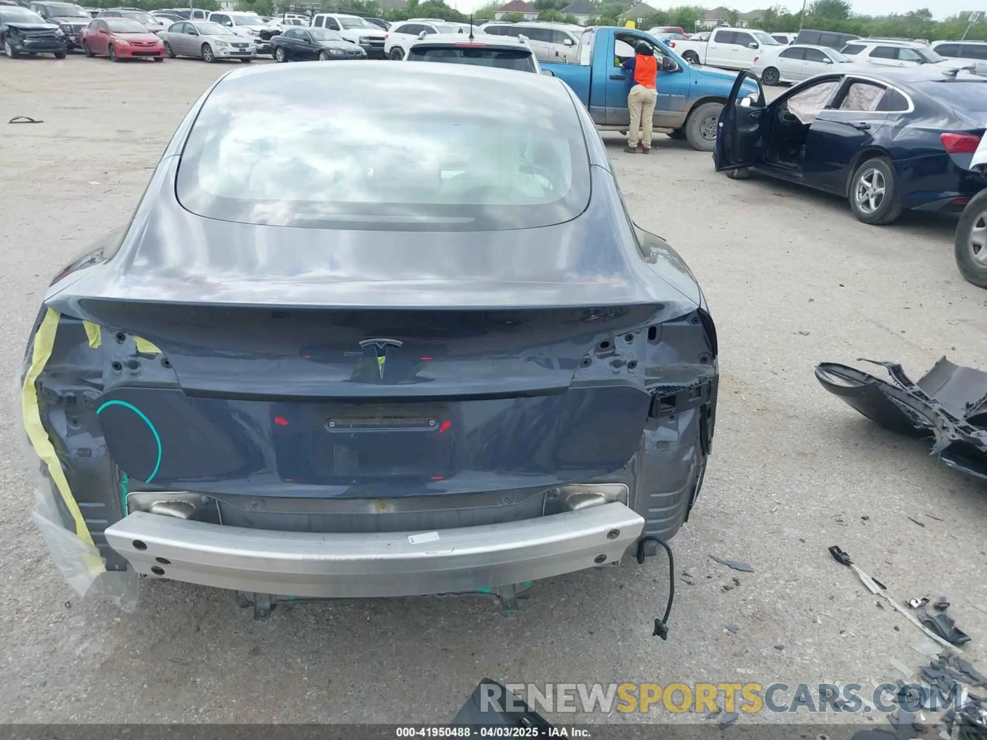 6 fotografías del automóvil dañado 5YJ3E1EA0MF031987 TESLA MODEL 3 2021