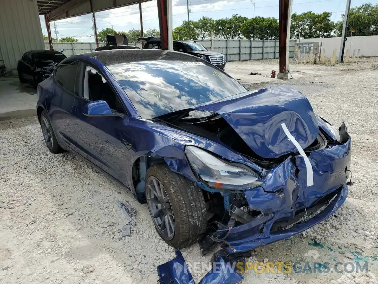 1 fotografías del automóvil dañado 5YJ3E1EA0MF048210 TESLA MODEL 3 2021