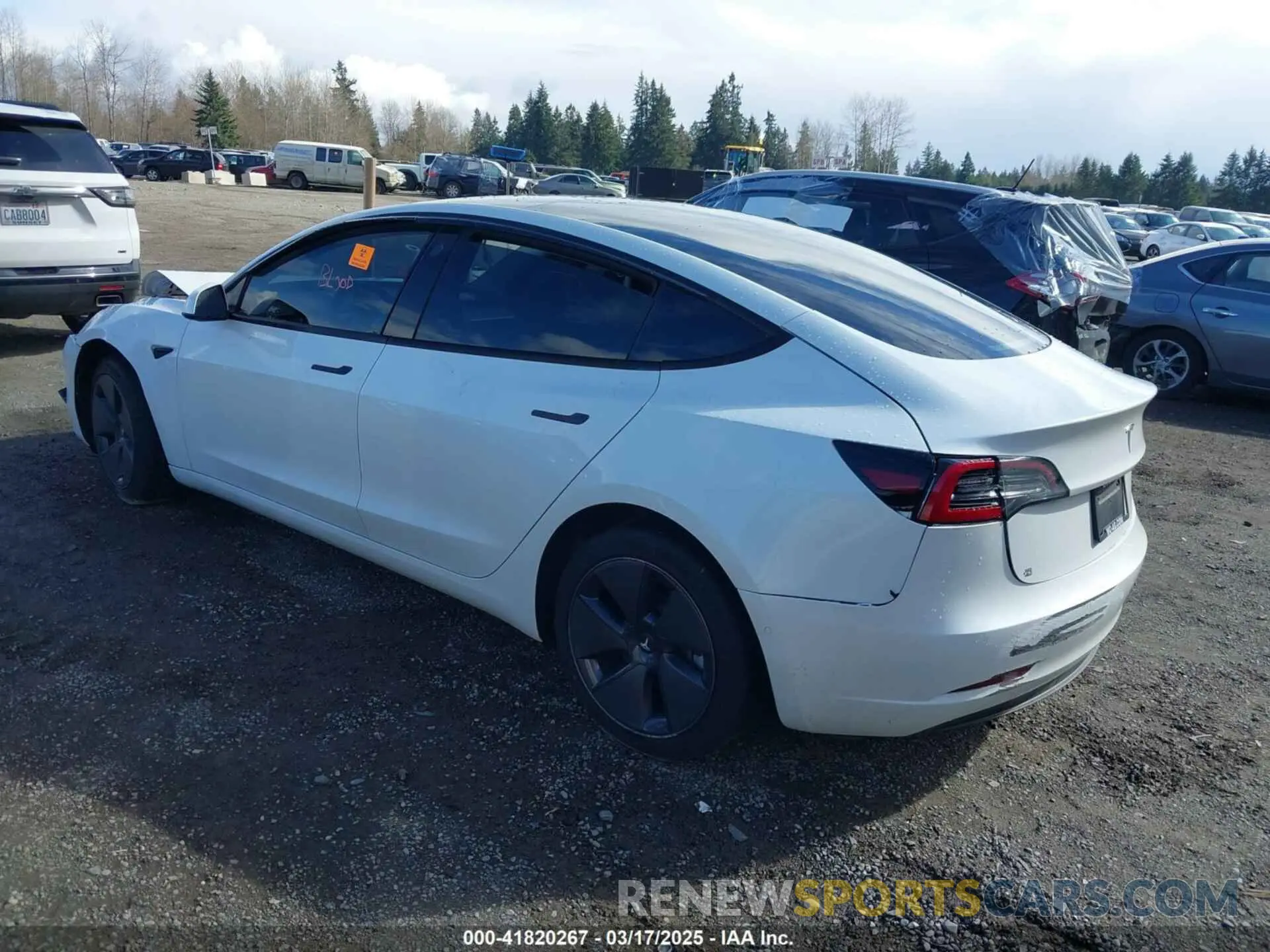 3 fotografías del automóvil dañado 5YJ3E1EA0MF062074 TESLA MODEL 3 2021