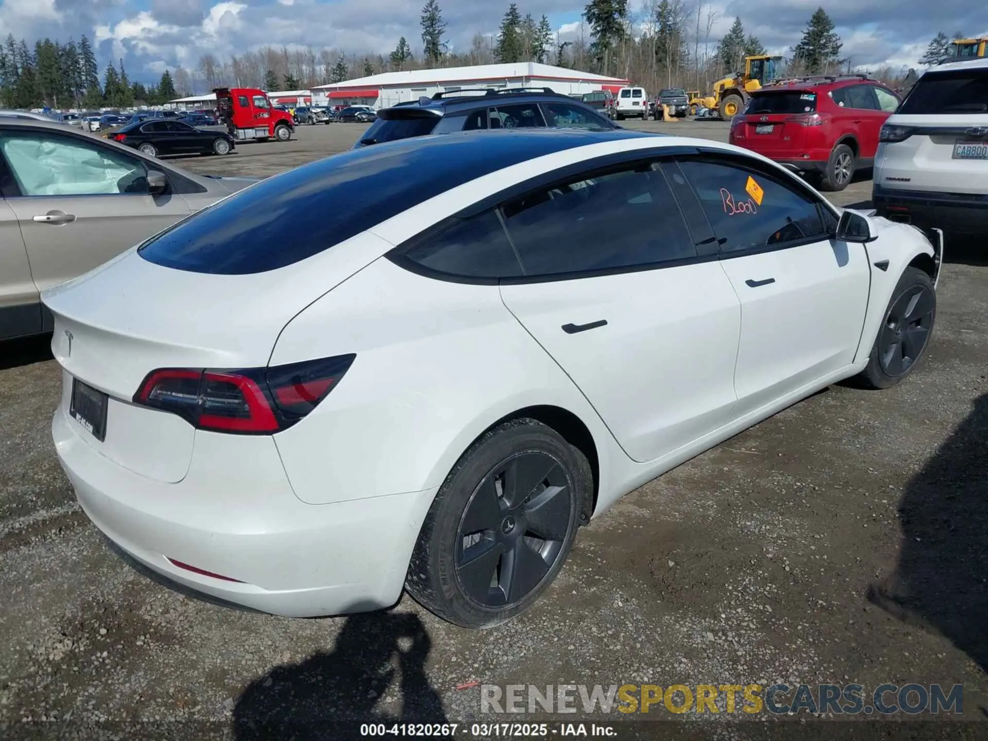 4 fotografías del automóvil dañado 5YJ3E1EA0MF062074 TESLA MODEL 3 2021