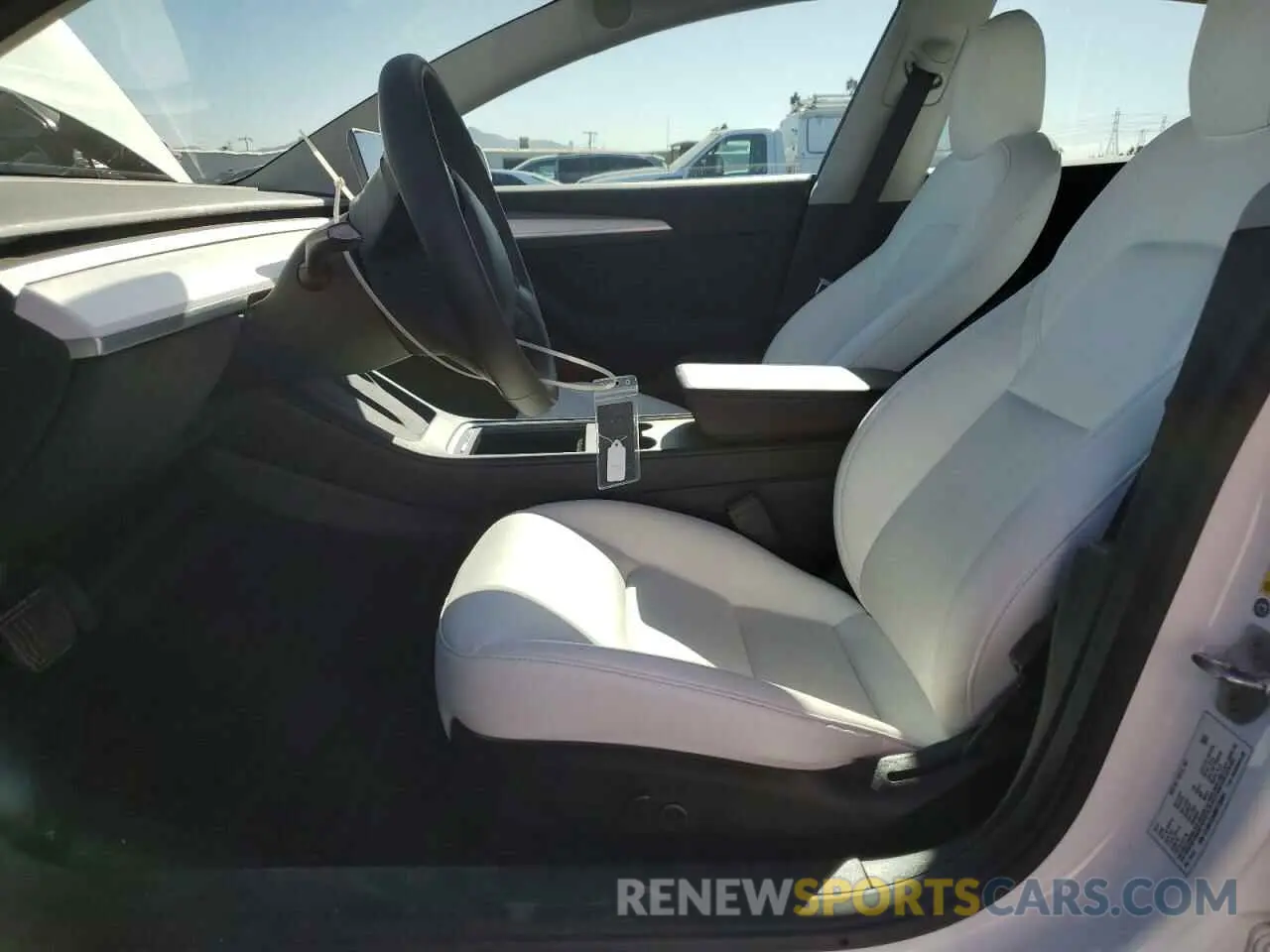7 fotografías del automóvil dañado 5YJ3E1EA0MF100063 TESLA MODEL 3 2021