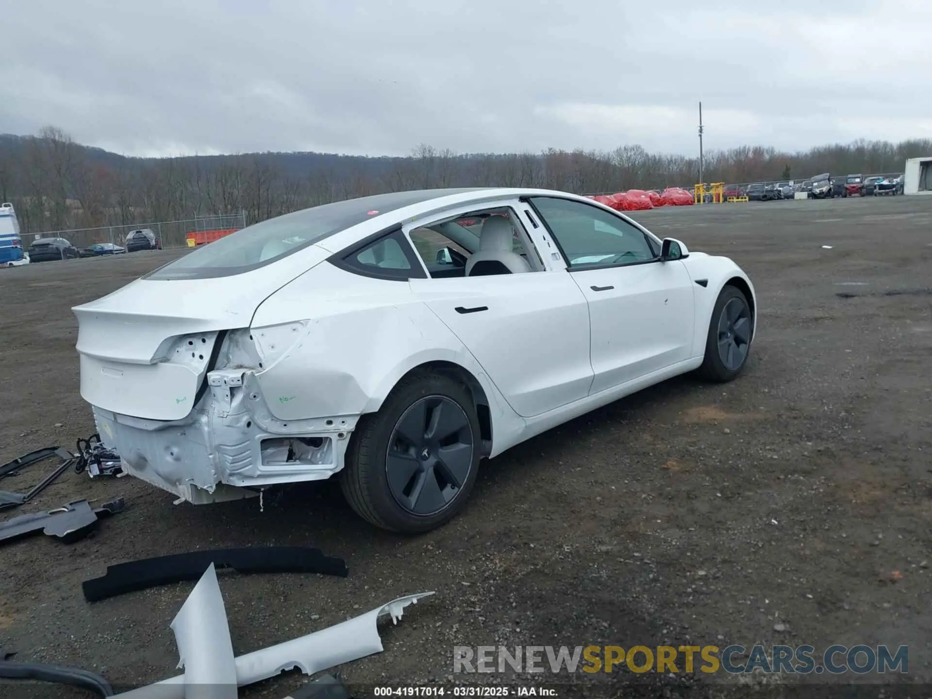 4 fotografías del automóvil dañado 5YJ3E1EA0MF857397 TESLA MODEL 3 2021