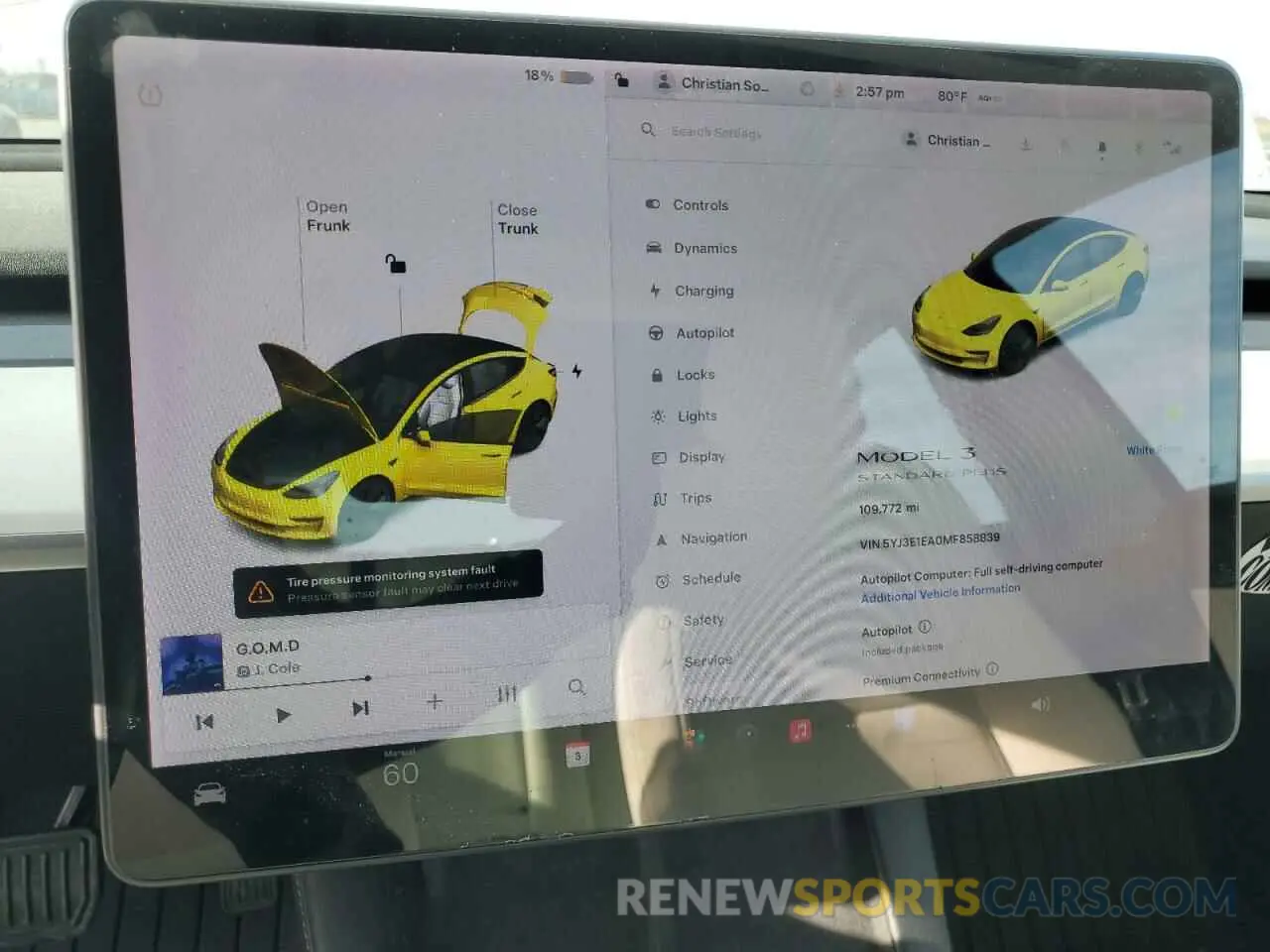 9 fotografías del automóvil dañado 5YJ3E1EA0MF858839 TESLA MODEL 3 2021