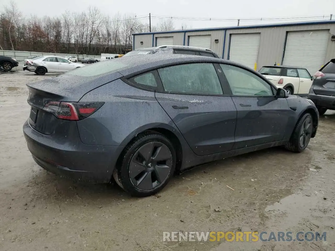 3 fotografías del automóvil dañado 5YJ3E1EA0MF907358 TESLA MODEL 3 2021