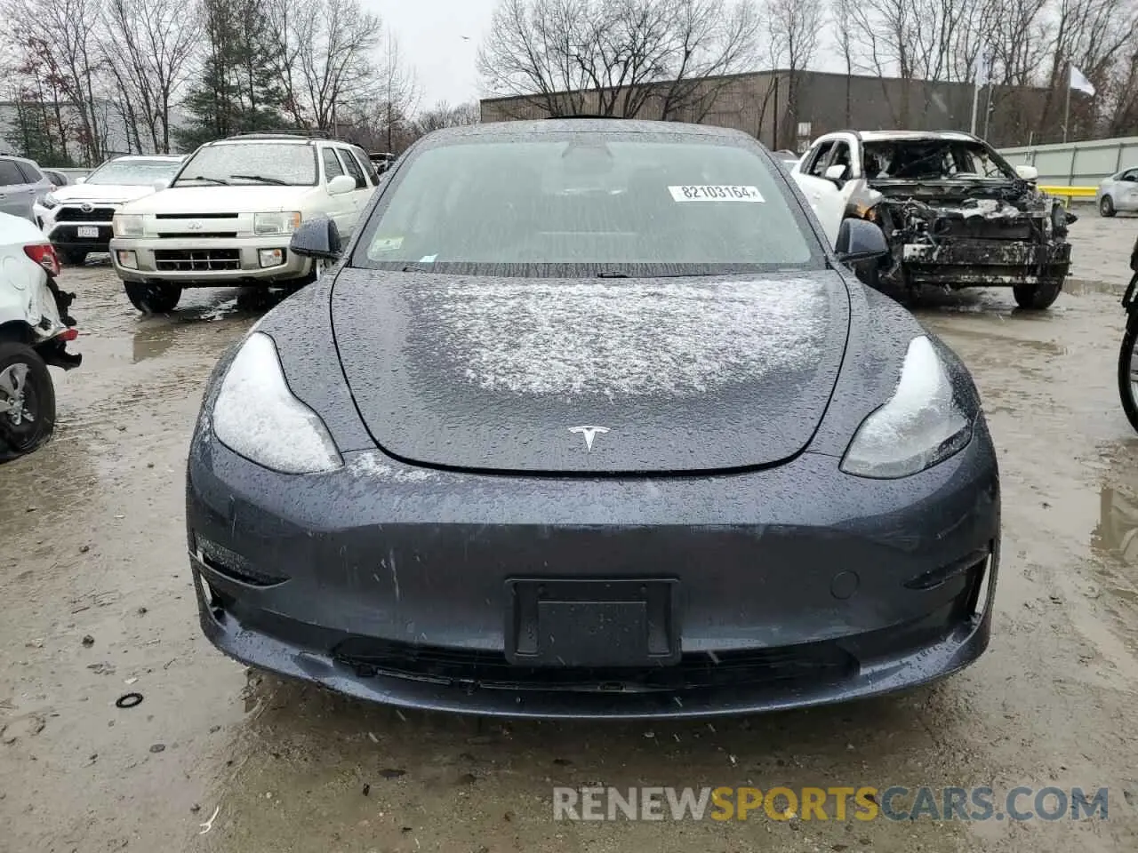 5 fotografías del automóvil dañado 5YJ3E1EA0MF907358 TESLA MODEL 3 2021