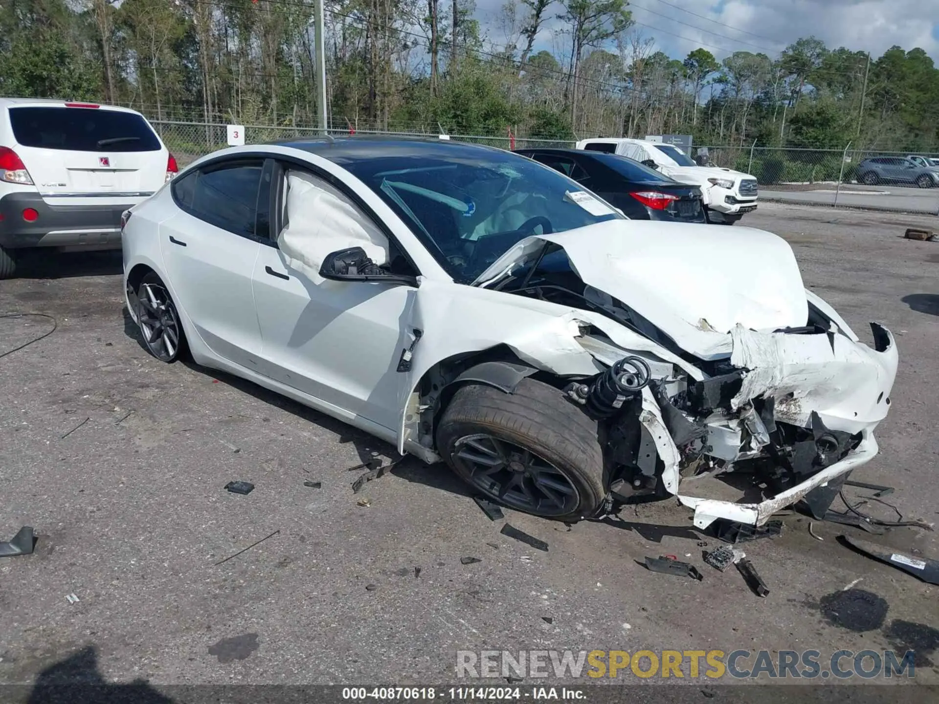 1 fotografías del automóvil dañado 5YJ3E1EA0MF907974 TESLA MODEL 3 2021