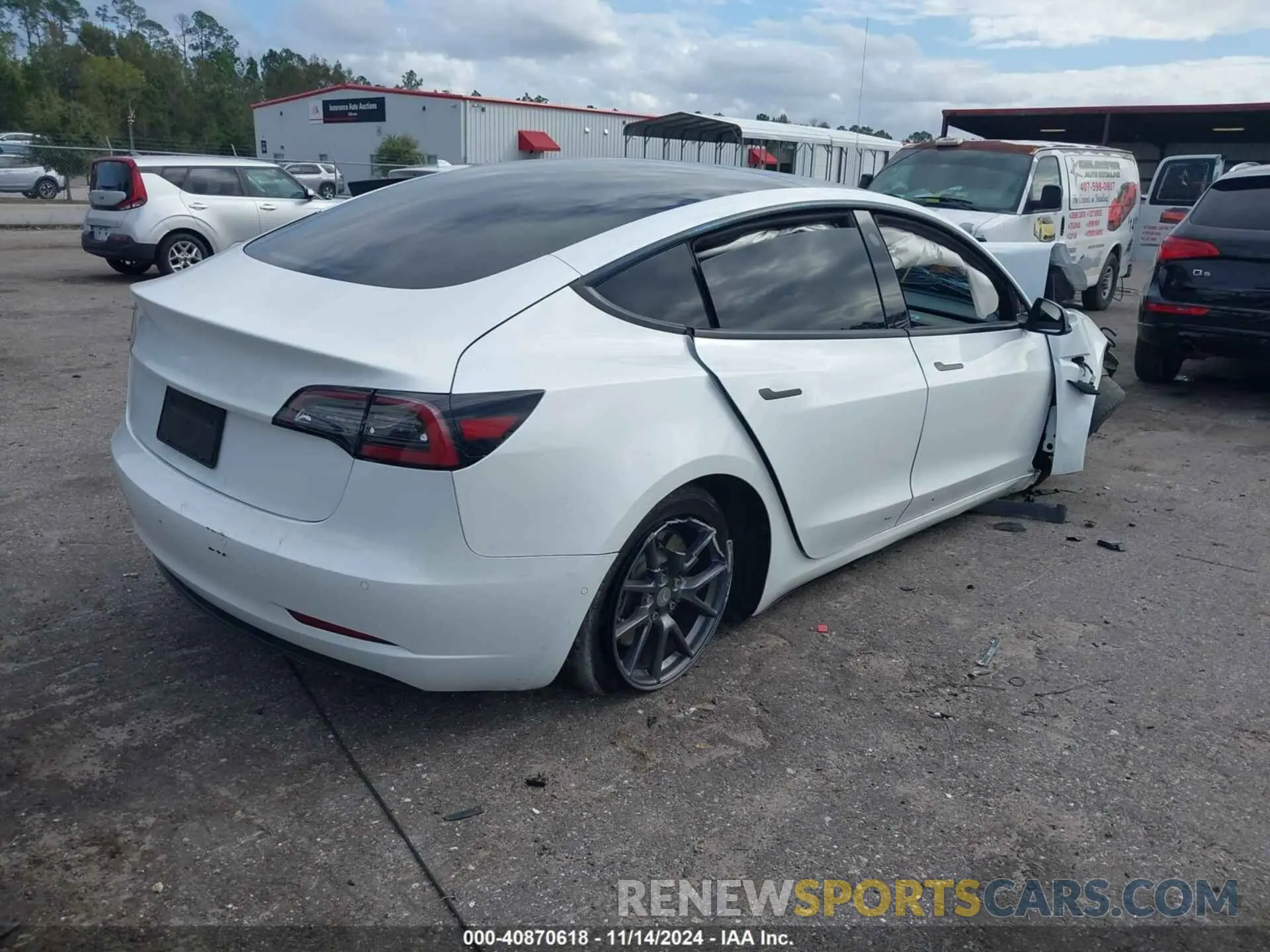 4 fotografías del automóvil dañado 5YJ3E1EA0MF907974 TESLA MODEL 3 2021
