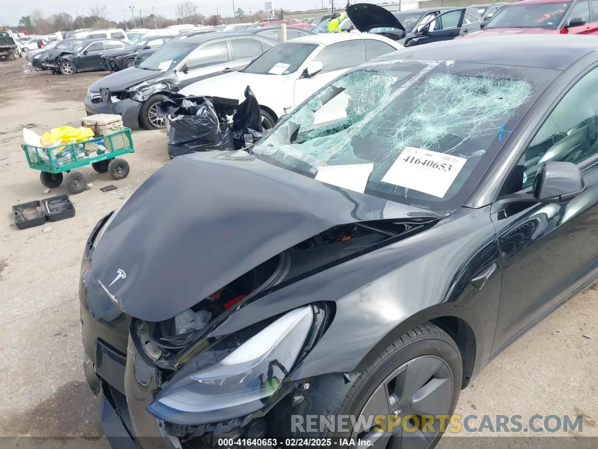 6 fotografías del automóvil dañado 5YJ3E1EA0MF911328 TESLA MODEL 3 2021