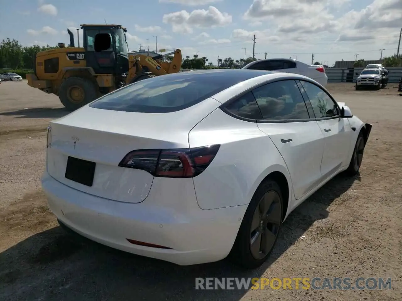 4 fotografías del automóvil dañado 5YJ3E1EA0MF921762 TESLA MODEL 3 2021