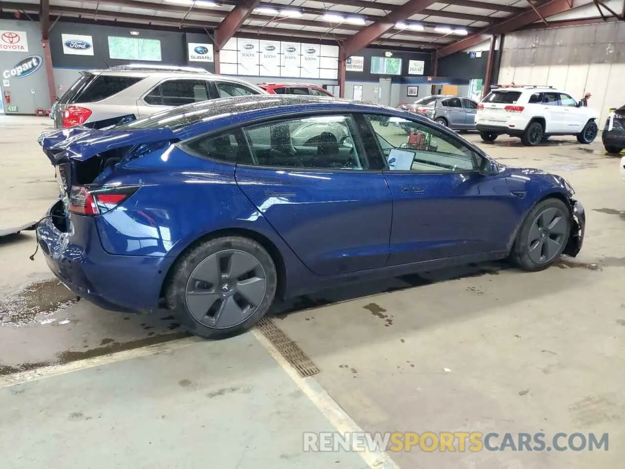 3 fotografías del automóvil dañado 5YJ3E1EA0MF922796 TESLA MODEL 3 2021
