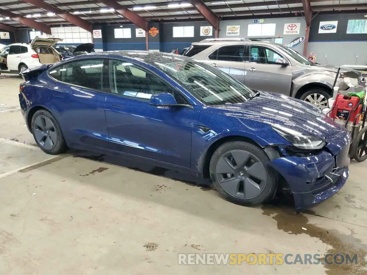 4 fotografías del automóvil dañado 5YJ3E1EA0MF922796 TESLA MODEL 3 2021