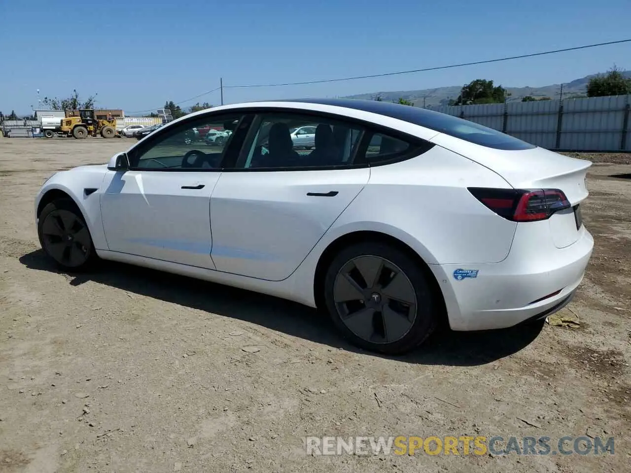 2 fotografías del automóvil dañado 5YJ3E1EA0MF985574 TESLA MODEL 3 2021