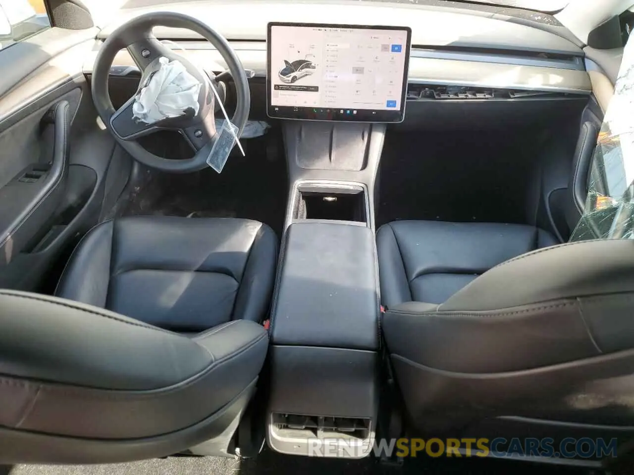 8 fotografías del automóvil dañado 5YJ3E1EA0MF985574 TESLA MODEL 3 2021