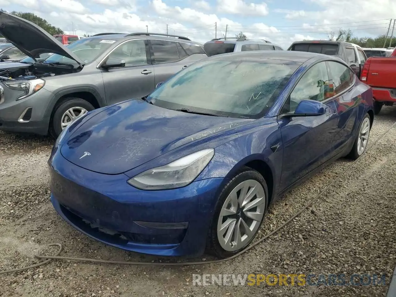 1 fotografías del automóvil dañado 5YJ3E1EA0MF990757 TESLA MODEL 3 2021