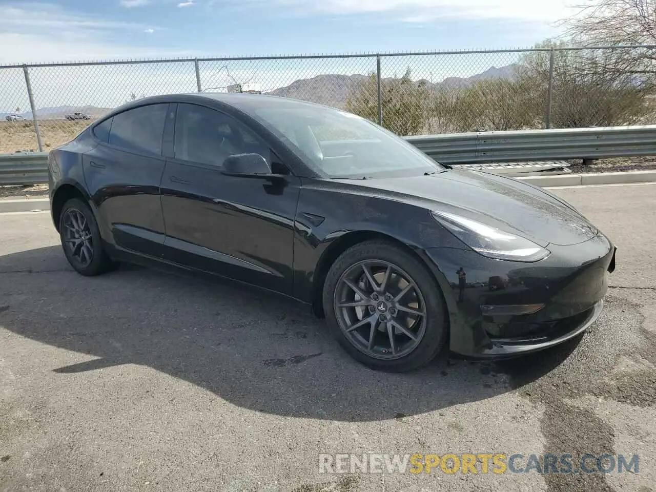 4 fotografías del automóvil dañado 5YJ3E1EA0MF997191 TESLA MODEL 3 2021