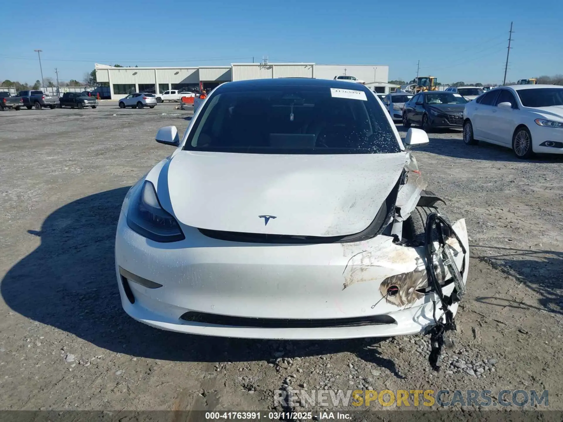12 fotografías del automóvil dañado 5YJ3E1EA1MF016656 TESLA MODEL 3 2021