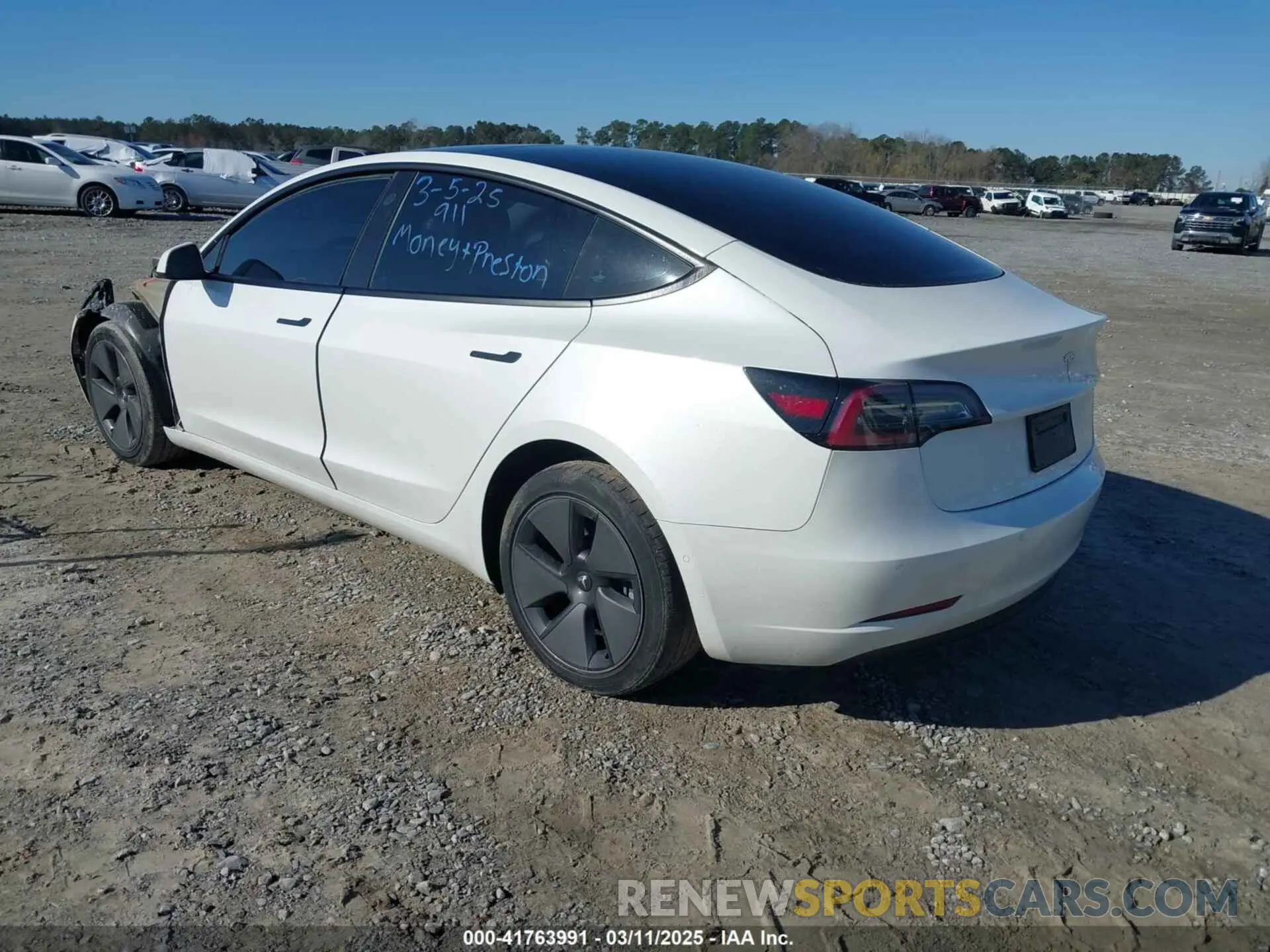 3 fotografías del automóvil dañado 5YJ3E1EA1MF016656 TESLA MODEL 3 2021