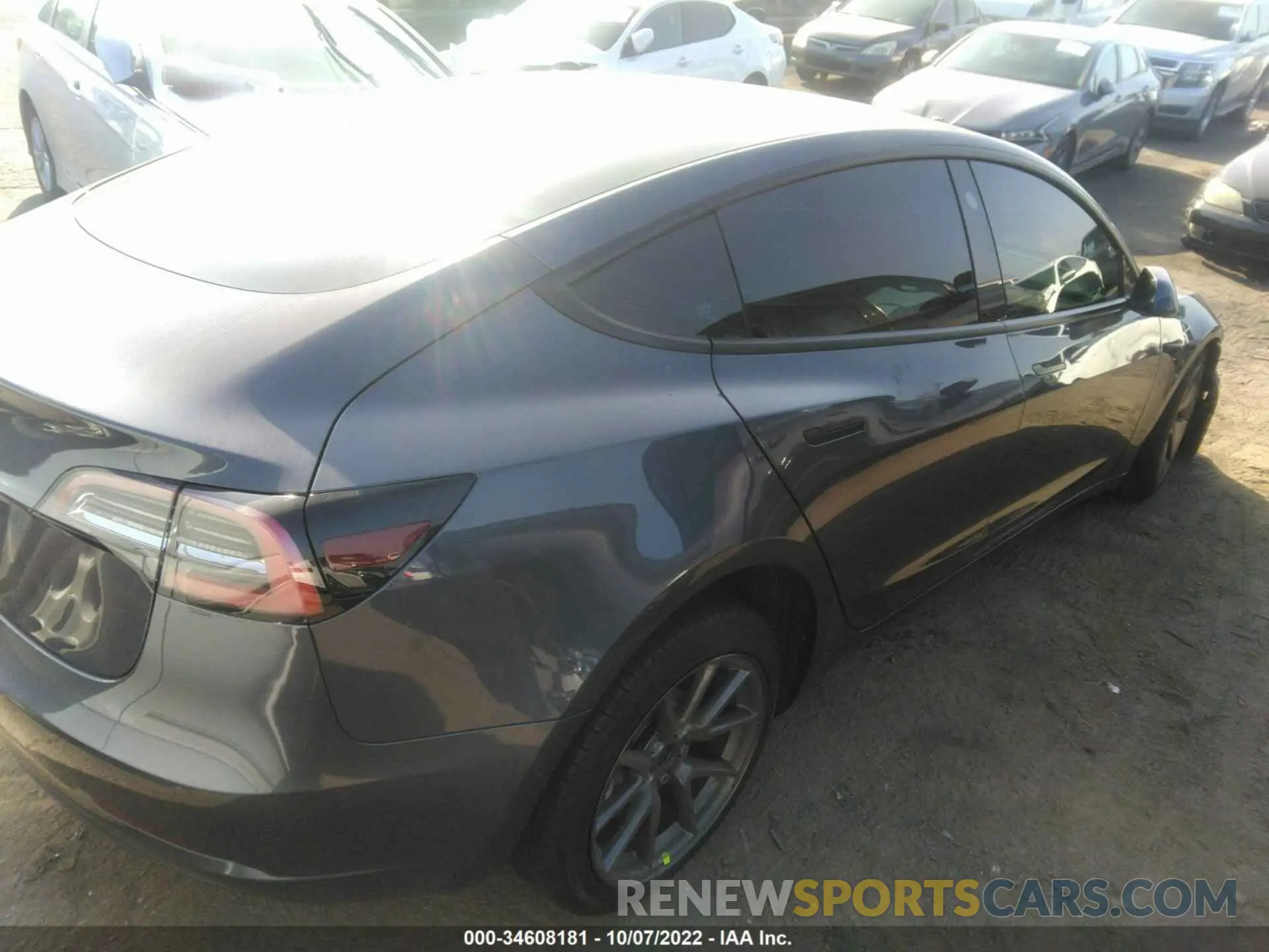 4 fotografías del automóvil dañado 5YJ3E1EA1MF027902 TESLA MODEL 3 2021