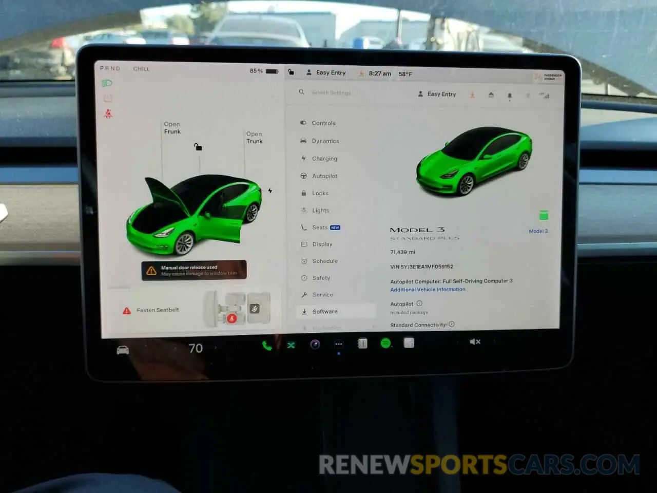 9 fotografías del automóvil dañado 5YJ3E1EA1MF059152 TESLA MODEL 3 2021