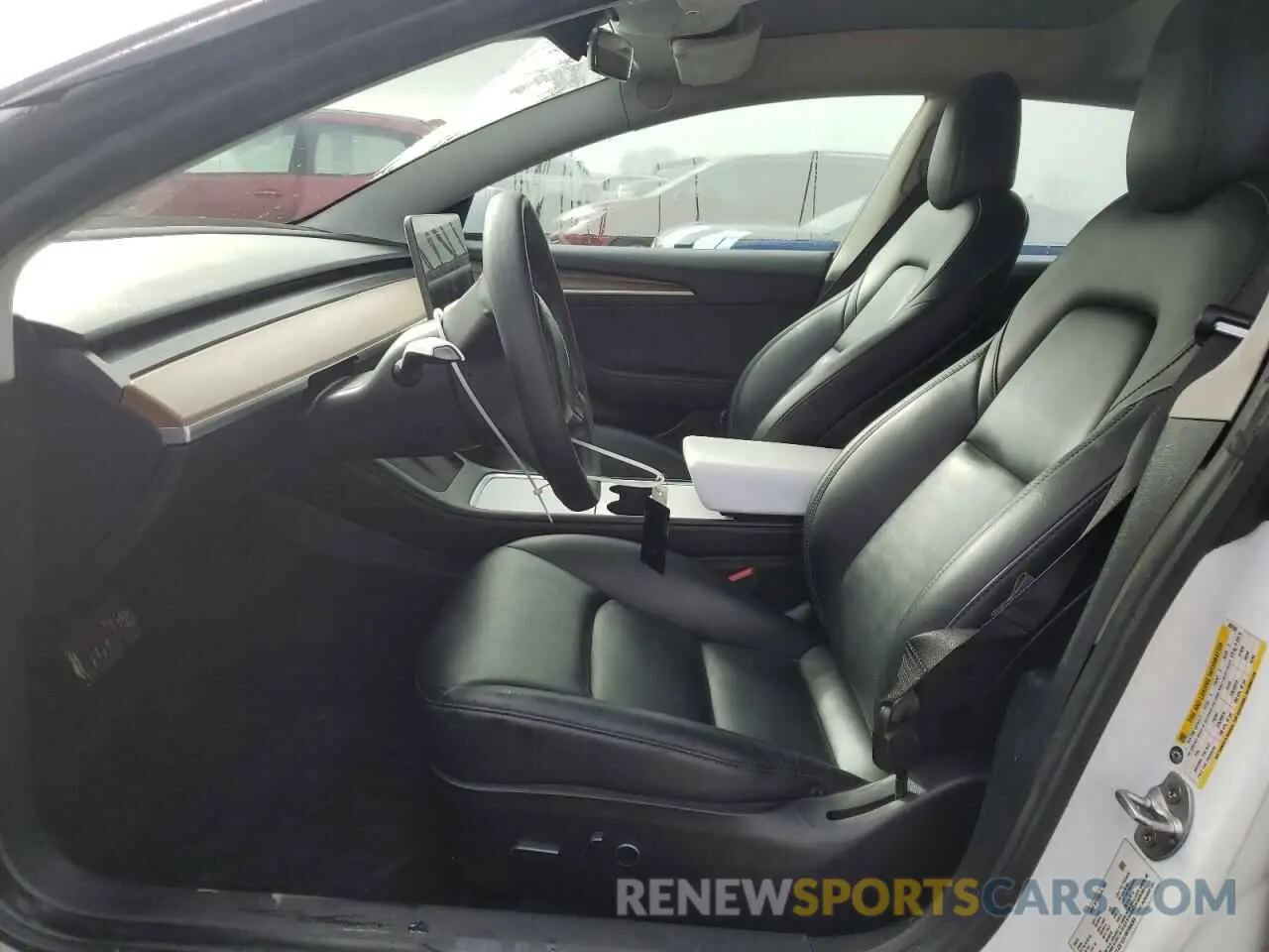7 fotografías del automóvil dañado 5YJ3E1EA1MF066389 TESLA MODEL 3 2021