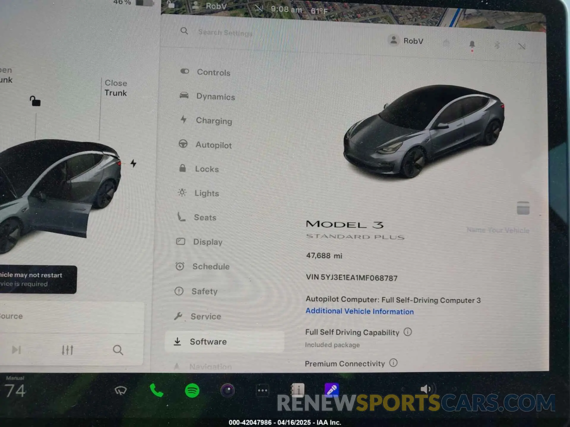 7 fotografías del automóvil dañado 5YJ3E1EA1MF068787 TESLA MODEL 3 2021