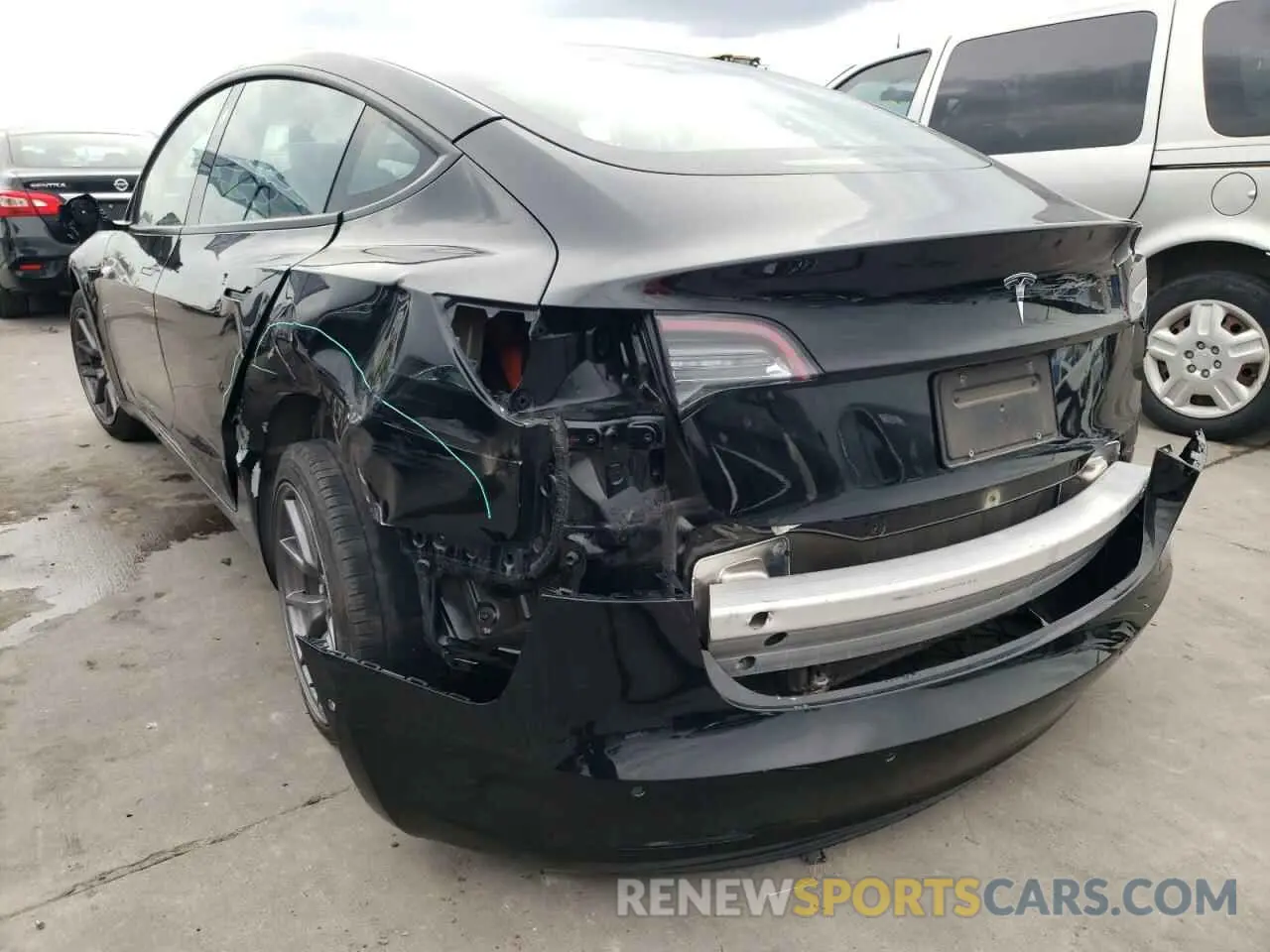 3 fotografías del automóvil dañado 5YJ3E1EA1MF088960 TESLA MODEL 3 2021