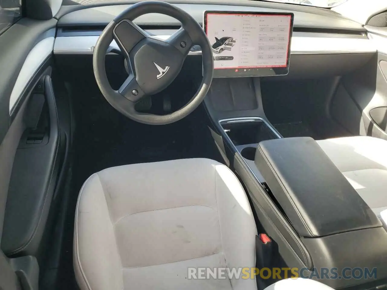 8 fotografías del automóvil dañado 5YJ3E1EA1MF091521 TESLA MODEL 3 2021