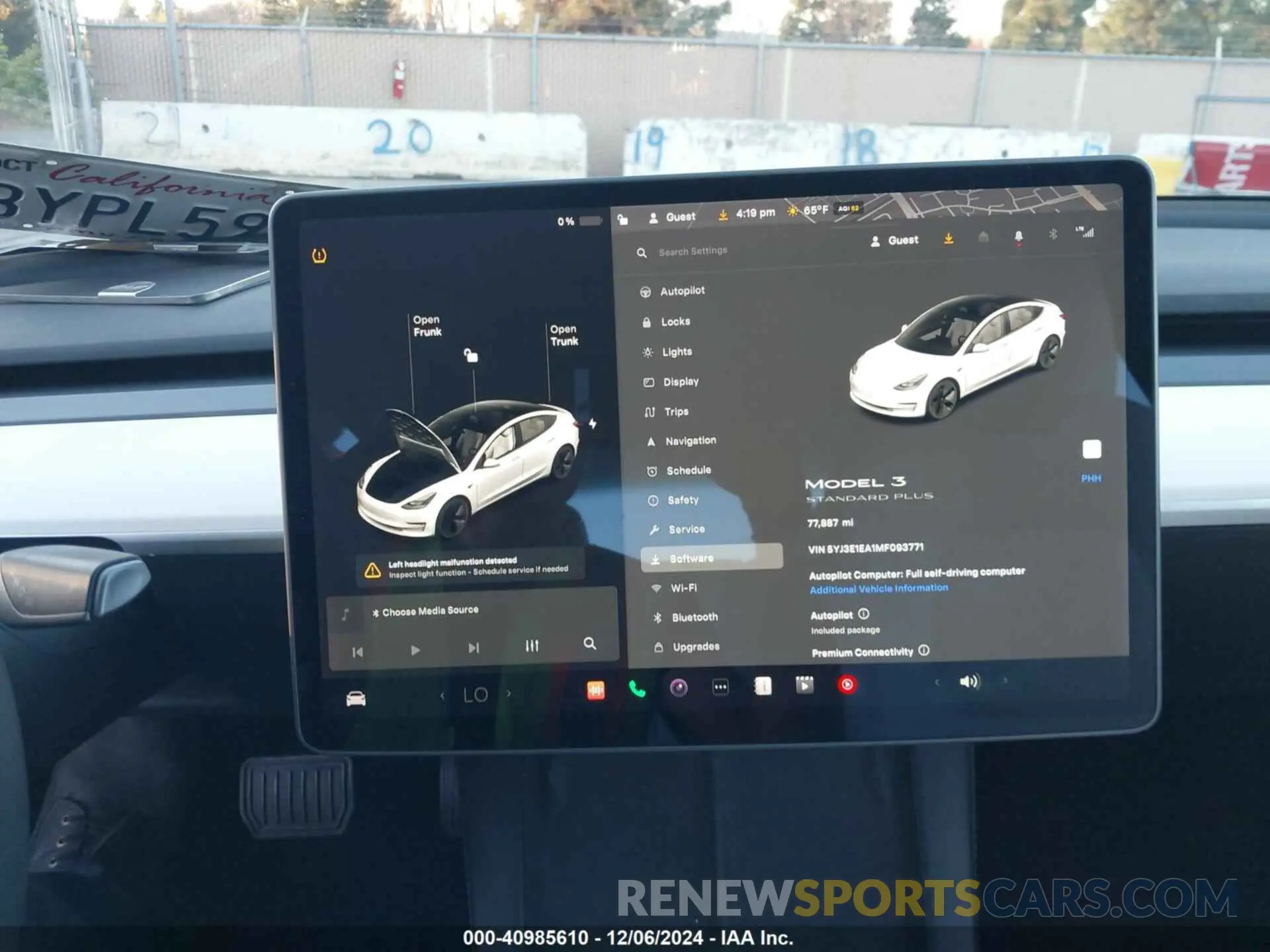 19 fotografías del automóvil dañado 5YJ3E1EA1MF093771 TESLA MODEL 3 2021