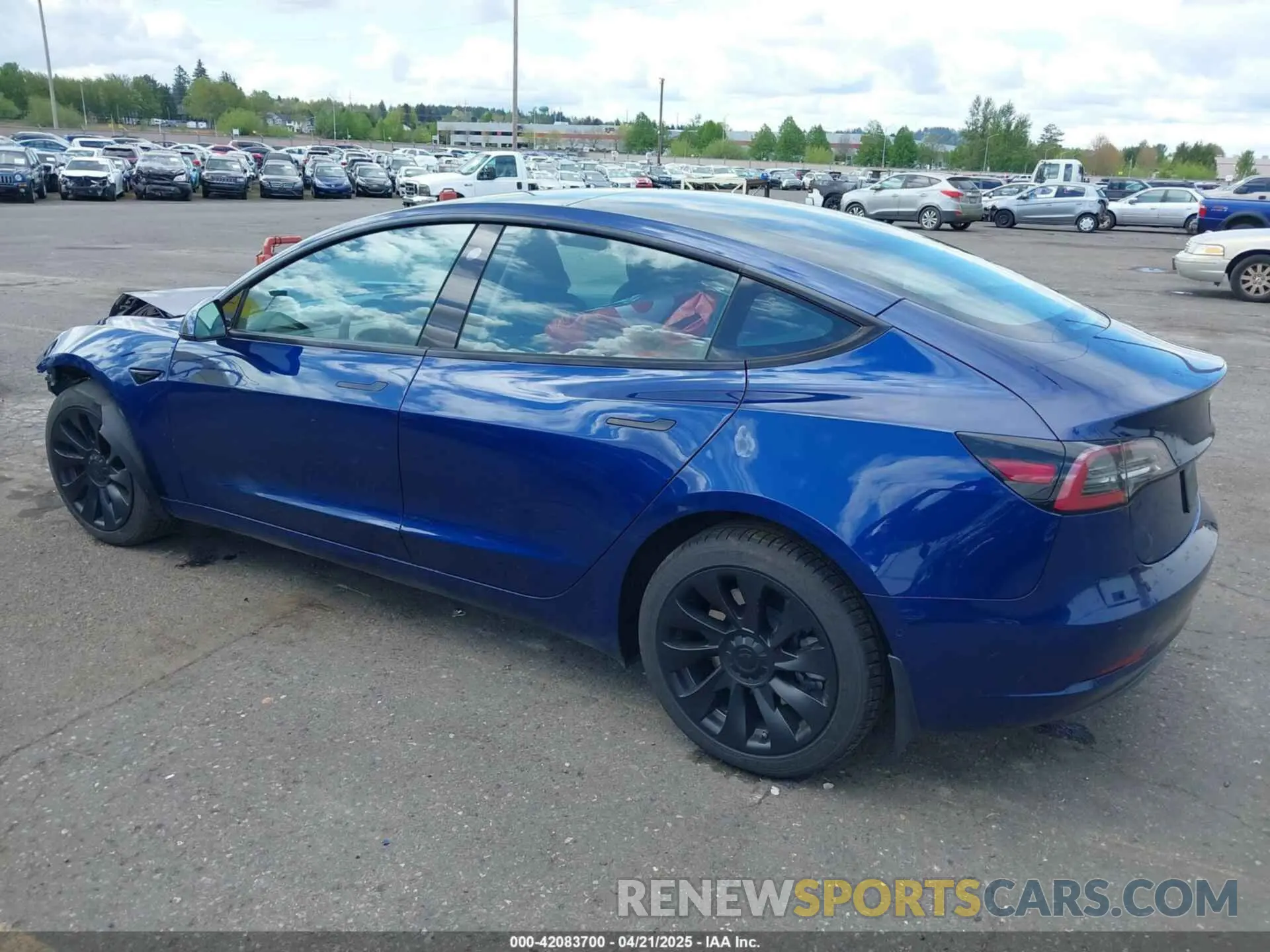 3 fotografías del automóvil dañado 5YJ3E1EA1MF094693 TESLA MODEL 3 2021
