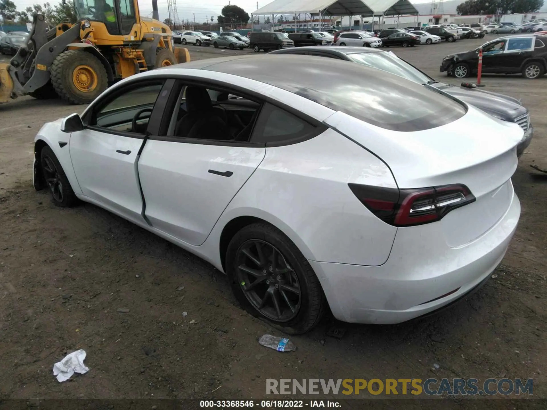 3 fotografías del automóvil dañado 5YJ3E1EA1MF095696 TESLA MODEL 3 2021