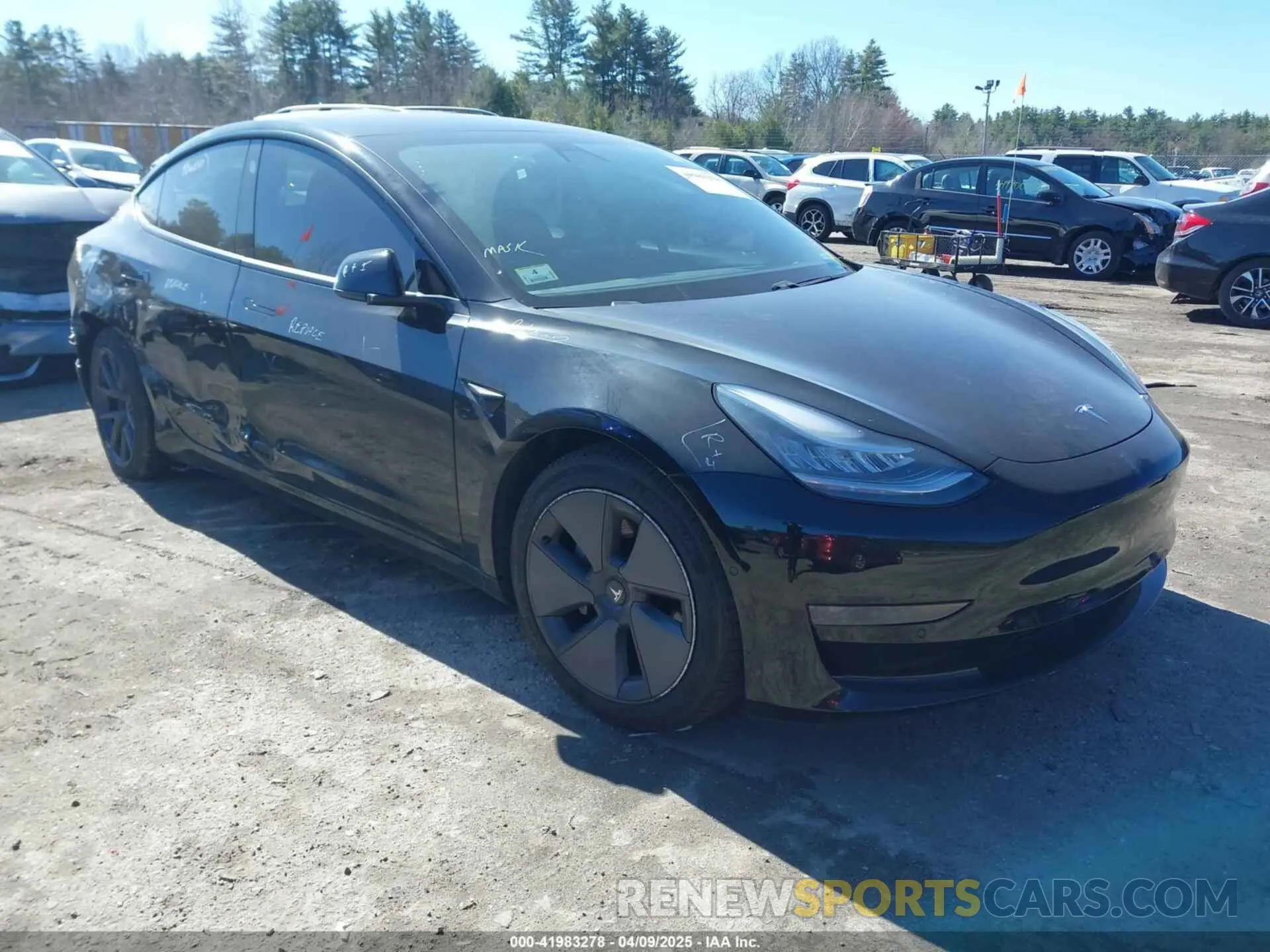 1 fotografías del automóvil dañado 5YJ3E1EA1MF851155 TESLA MODEL 3 2021