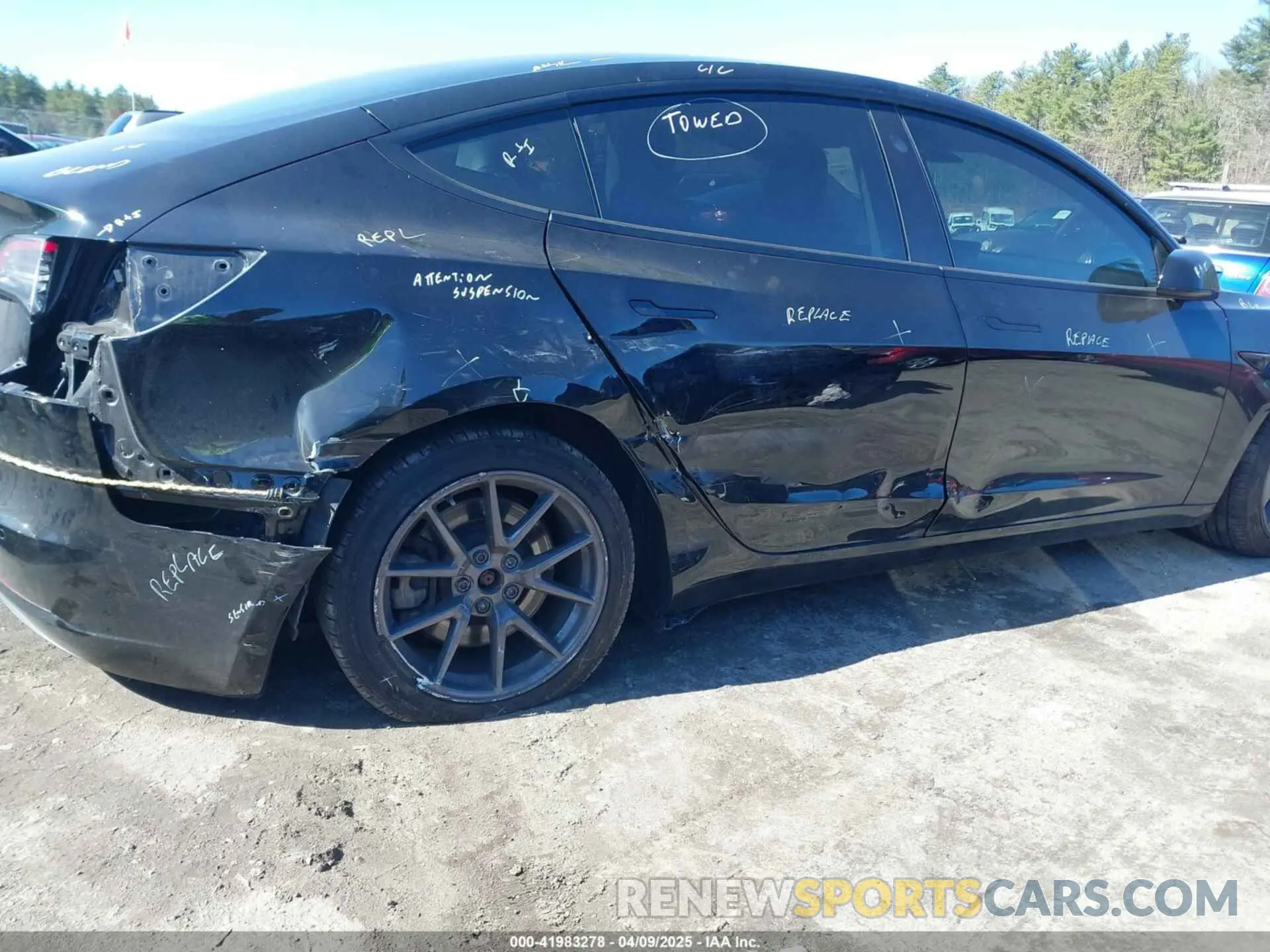 6 fotografías del automóvil dañado 5YJ3E1EA1MF851155 TESLA MODEL 3 2021