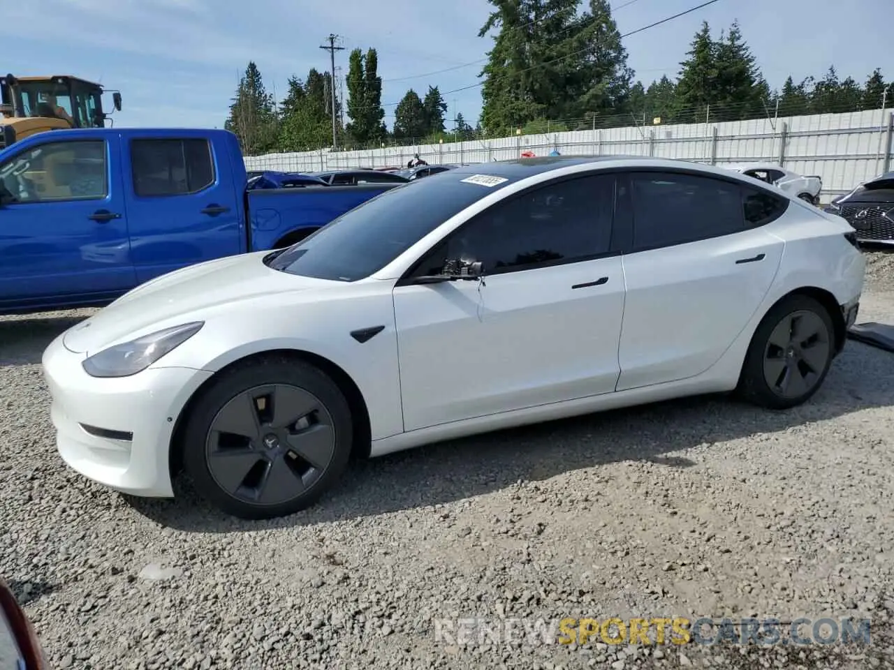 1 fotografías del automóvil dañado 5YJ3E1EA1MF871521 TESLA MODEL 3 2021