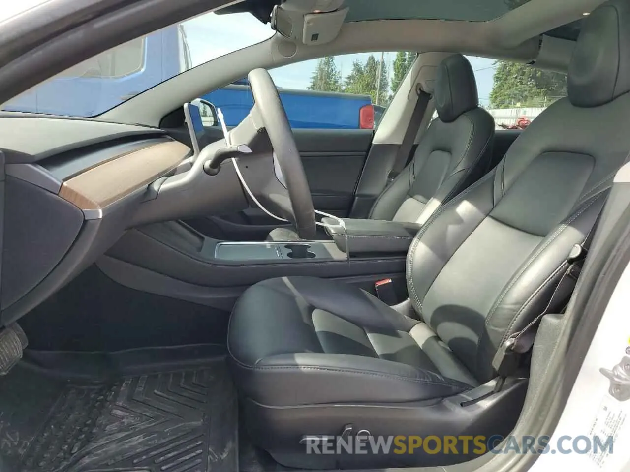 7 fotografías del automóvil dañado 5YJ3E1EA1MF871521 TESLA MODEL 3 2021