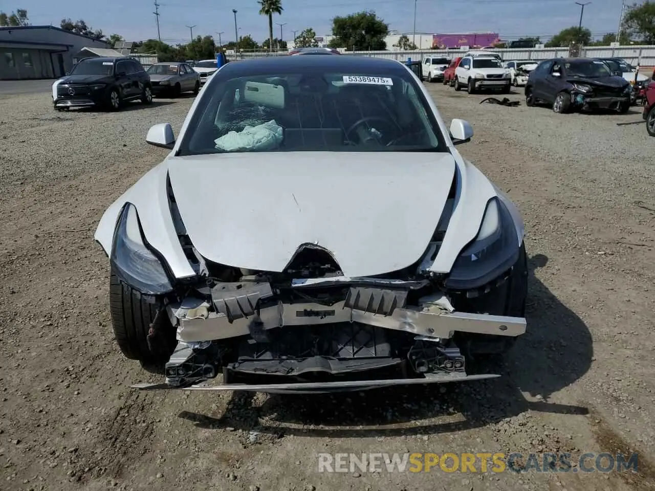 5 fotografías del automóvil dañado 5YJ3E1EA1MF871986 TESLA MODEL 3 2021