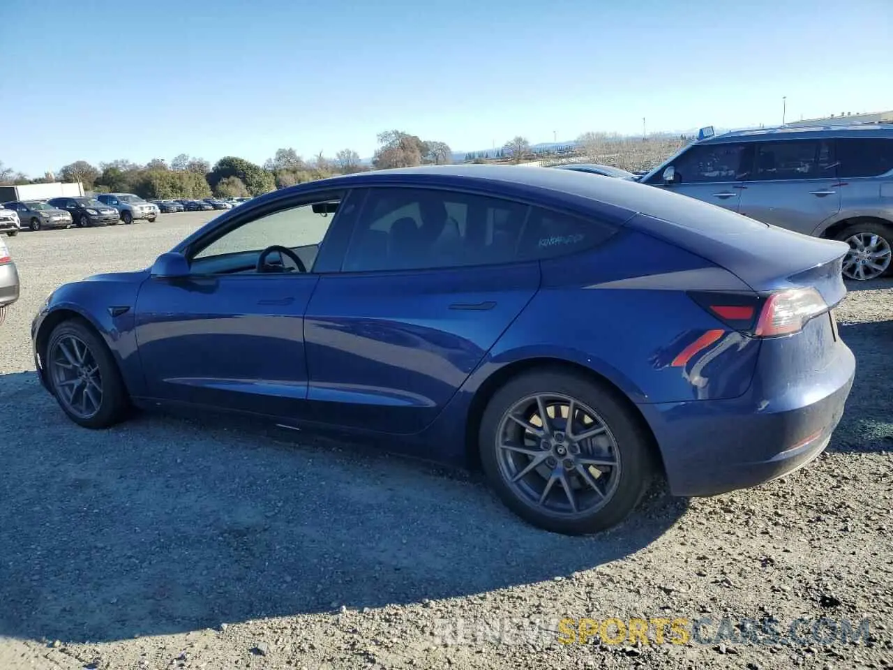 2 fotografías del automóvil dañado 5YJ3E1EA1MF876332 TESLA MODEL 3 2021
