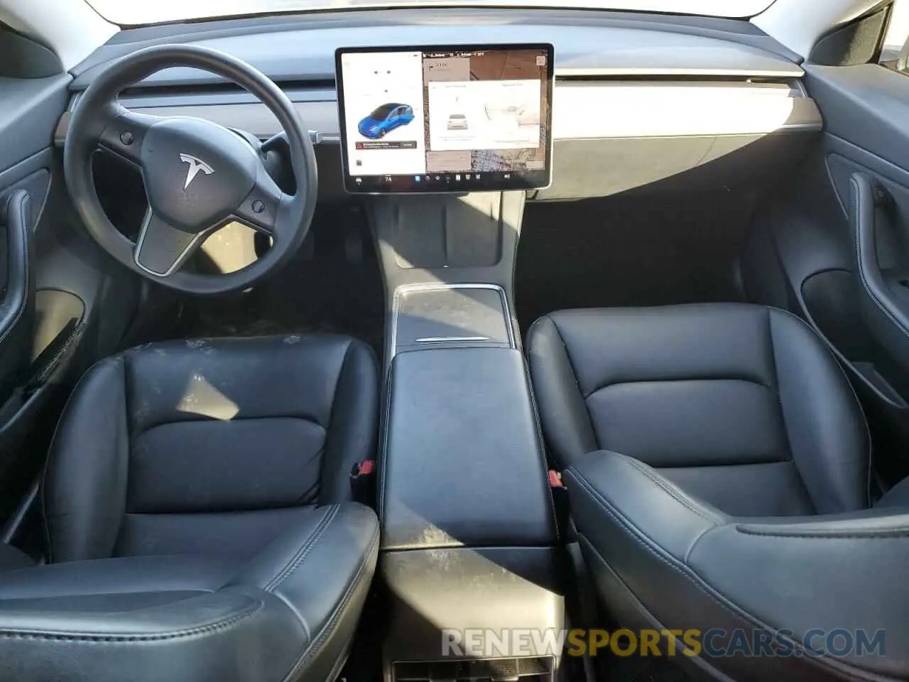 8 fotografías del automóvil dañado 5YJ3E1EA1MF876332 TESLA MODEL 3 2021