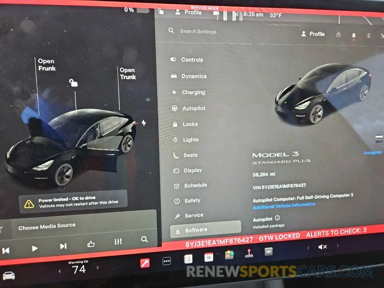 9 fotografías del automóvil dañado 5YJ3E1EA1MF876427 TESLA MODEL 3 2021