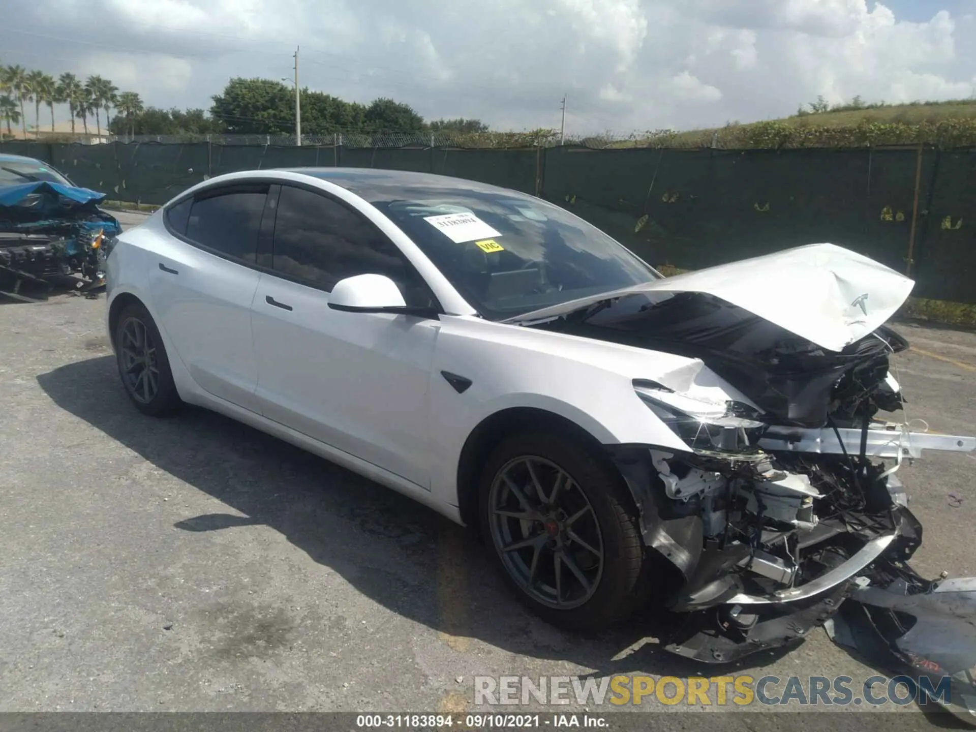 1 fotografías del automóvil dañado 5YJ3E1EA1MF907935 TESLA MODEL 3 2021