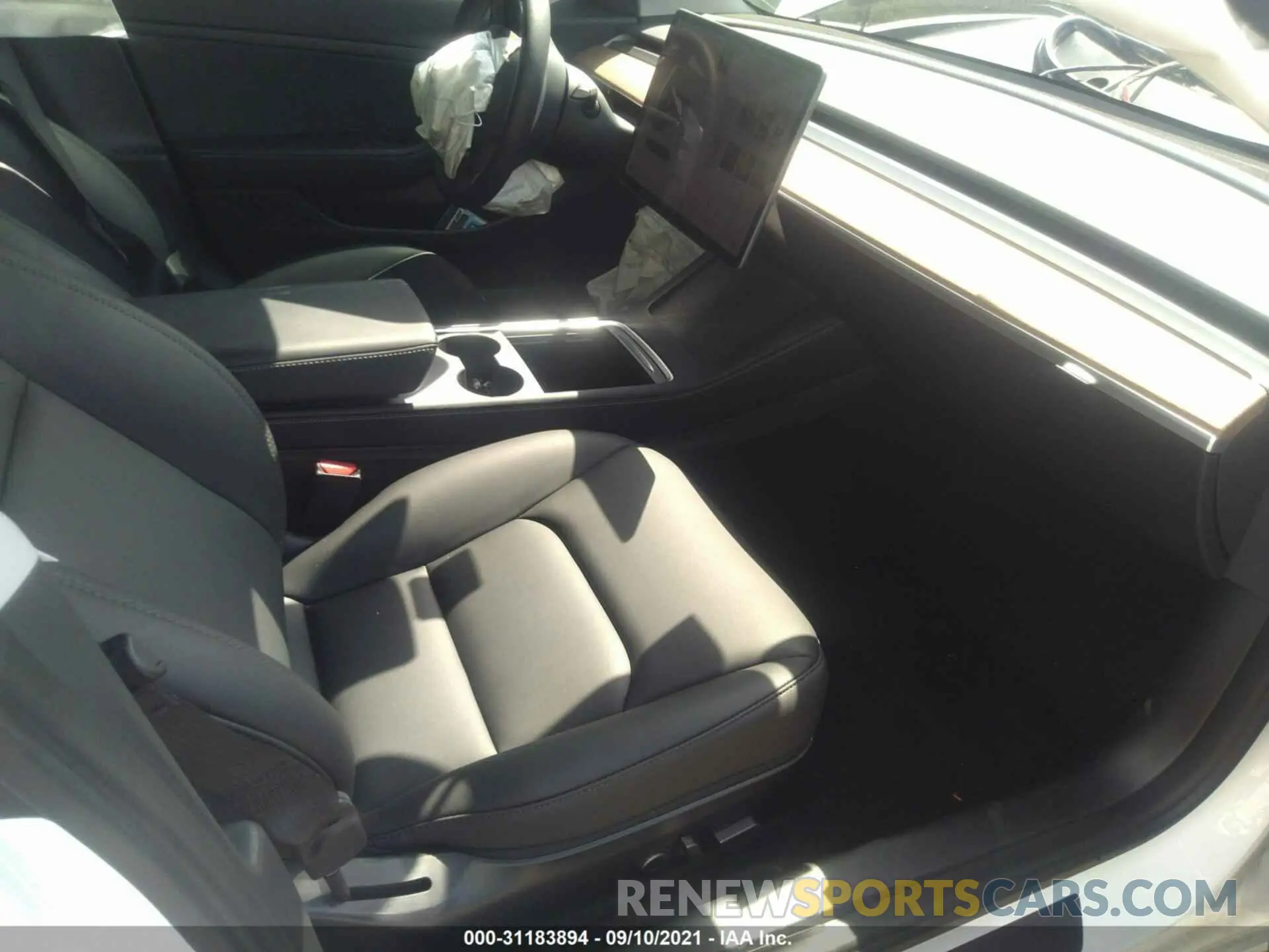 5 fotografías del automóvil dañado 5YJ3E1EA1MF907935 TESLA MODEL 3 2021