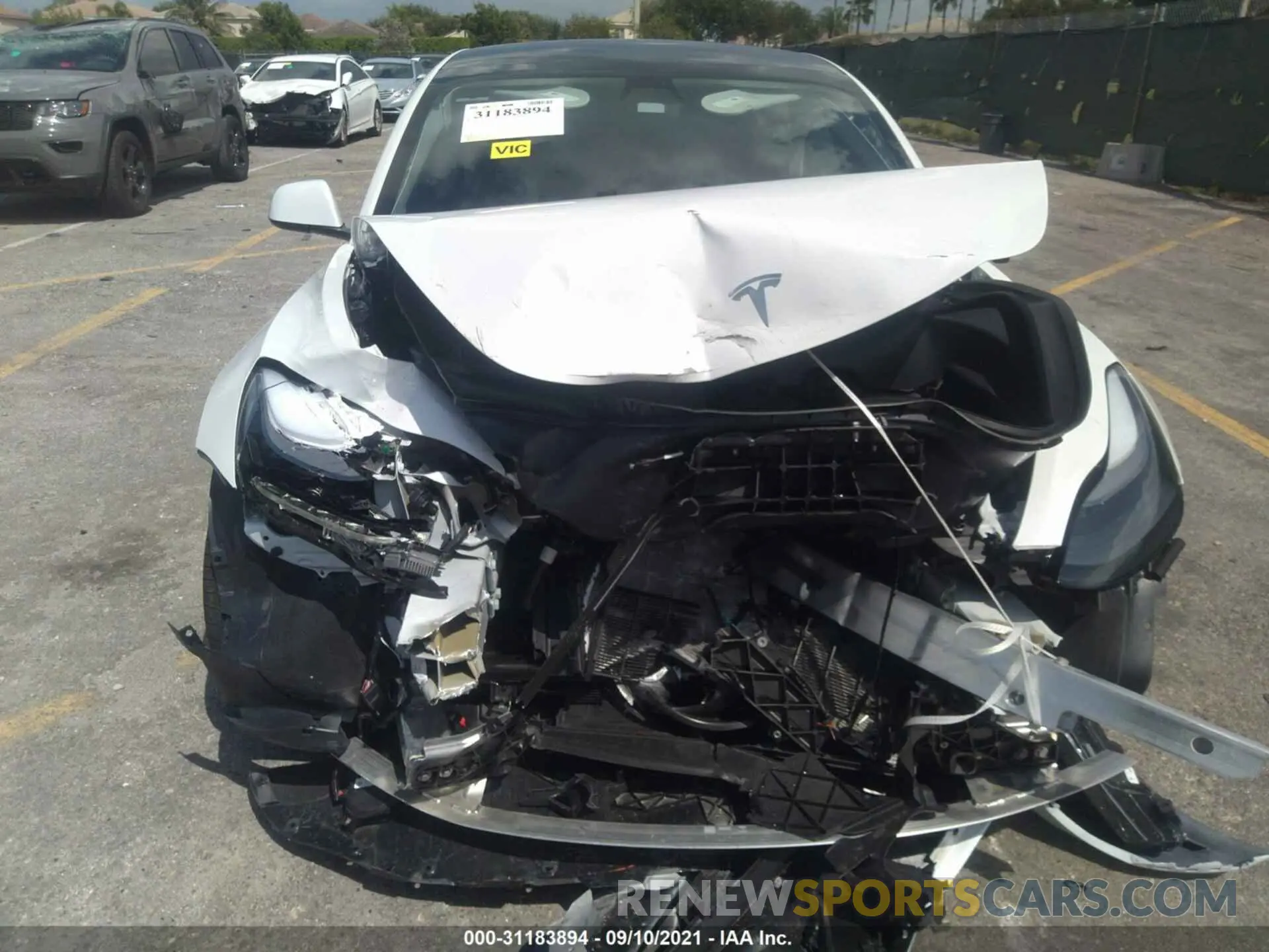 6 fotografías del automóvil dañado 5YJ3E1EA1MF907935 TESLA MODEL 3 2021