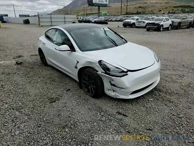 14 fotografías del automóvil dañado 5YJ3E1EA1MF997586 TESLA MODEL 3 2021