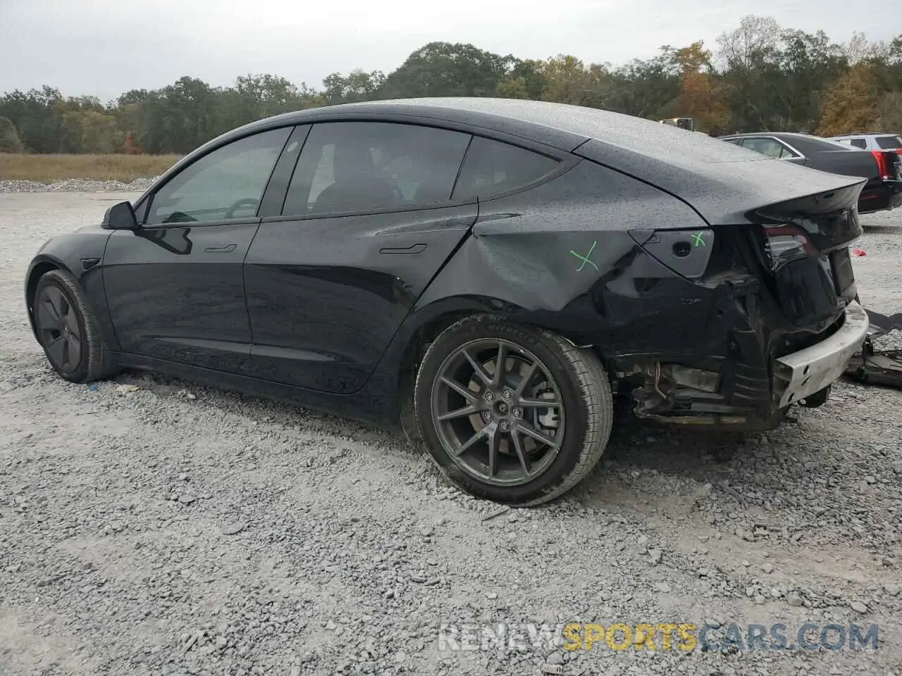 2 fotografías del automóvil dañado 5YJ3E1EA2MF016391 TESLA MODEL 3 2021