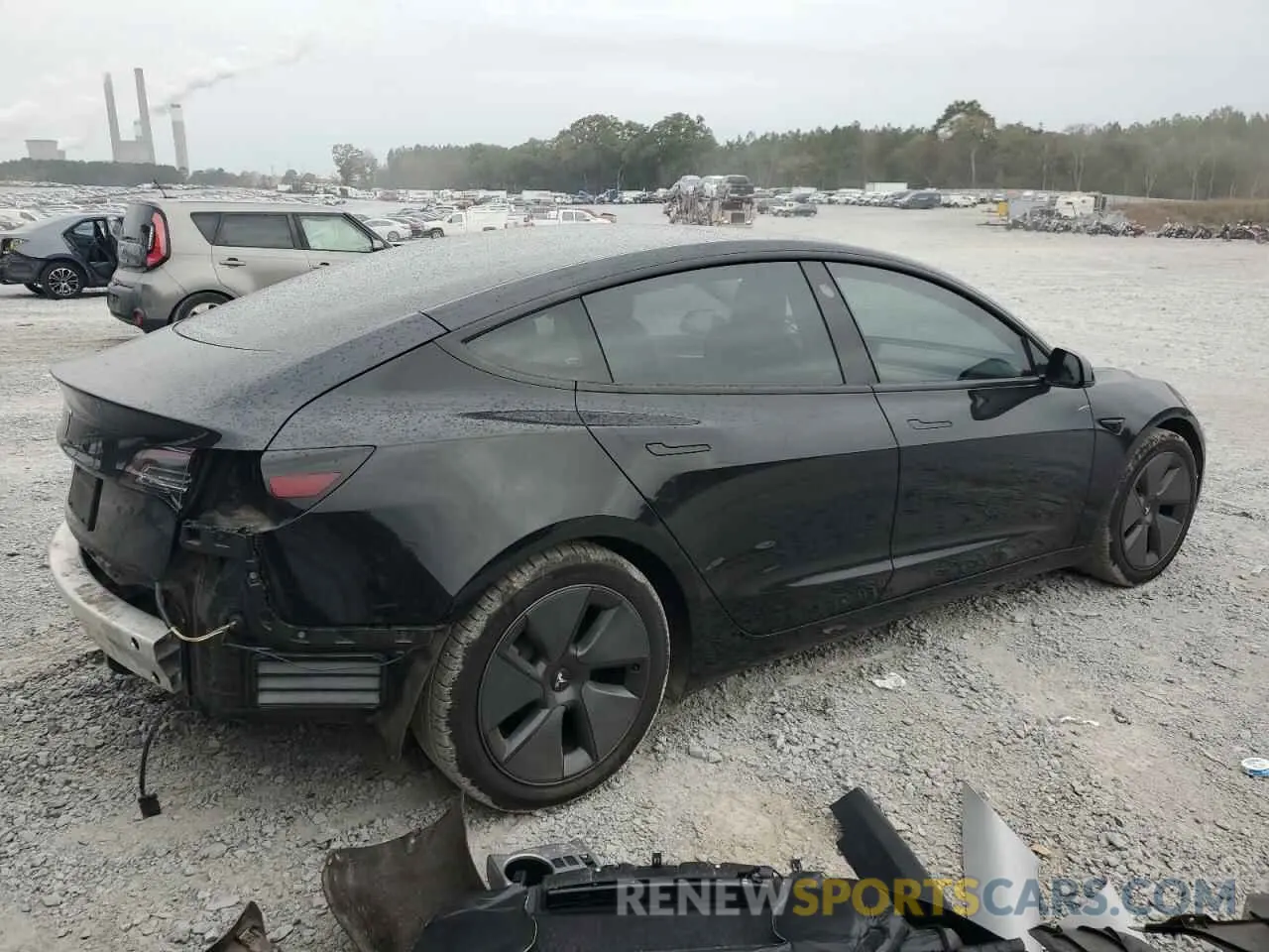 3 fotografías del automóvil dañado 5YJ3E1EA2MF016391 TESLA MODEL 3 2021