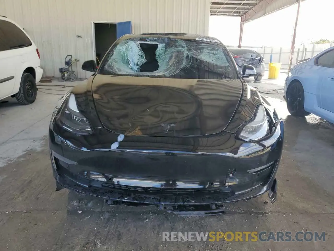 5 fotografías del automóvil dañado 5YJ3E1EA2MF048564 TESLA MODEL 3 2021