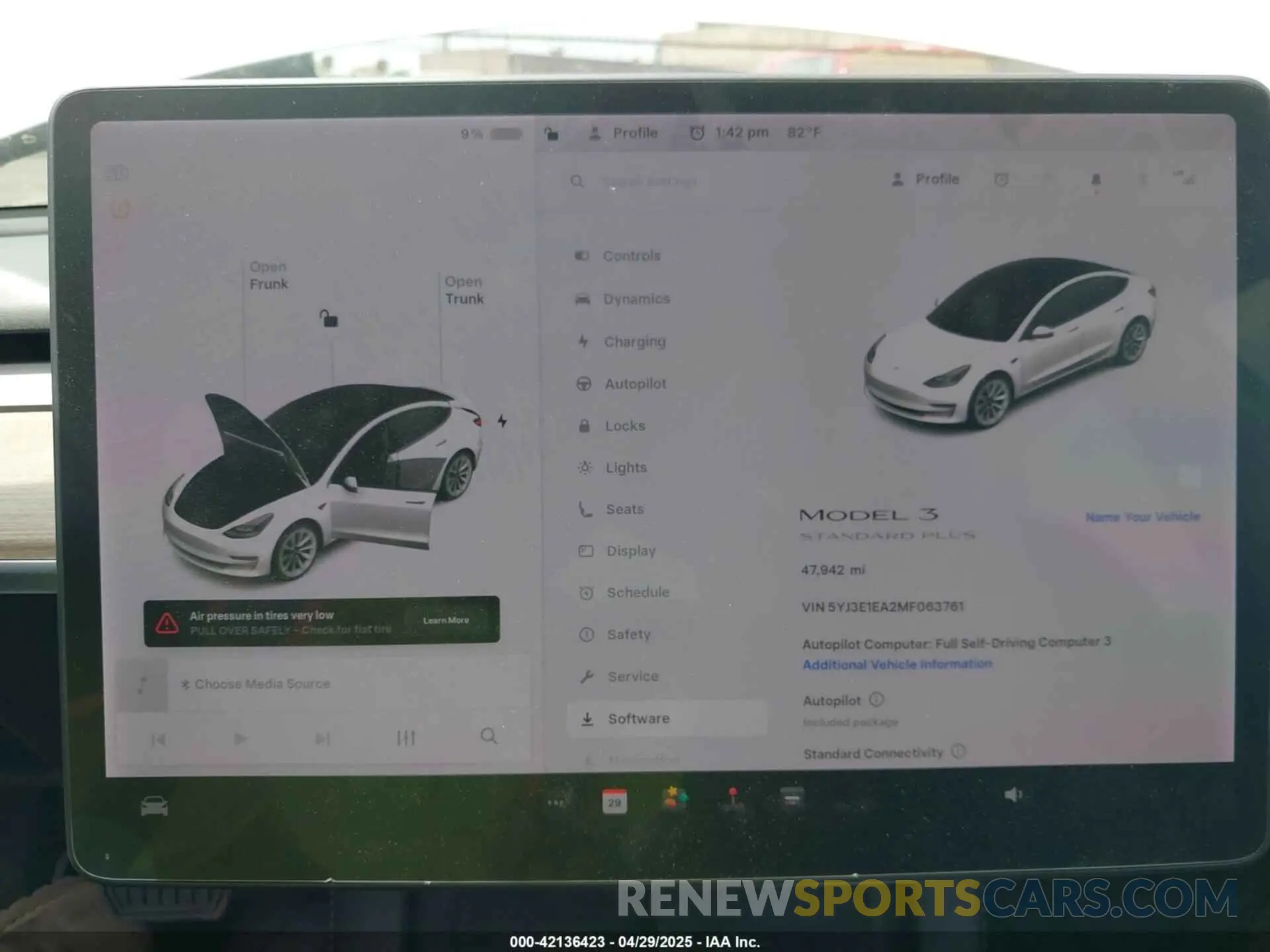 7 fotografías del automóvil dañado 5YJ3E1EA2MF063761 TESLA MODEL 3 2021