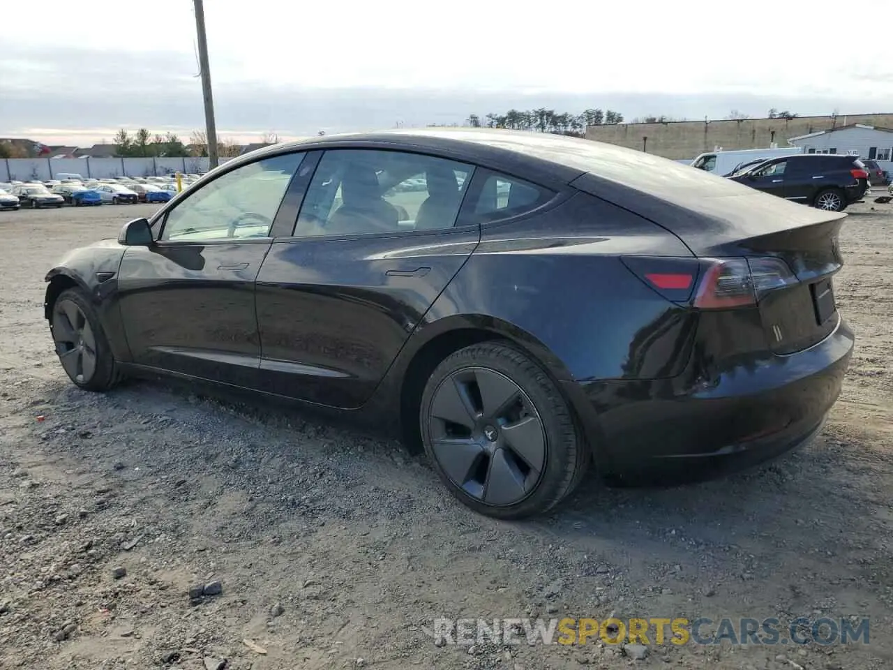 2 fotografías del automóvil dañado 5YJ3E1EA2MF085971 TESLA MODEL 3 2021