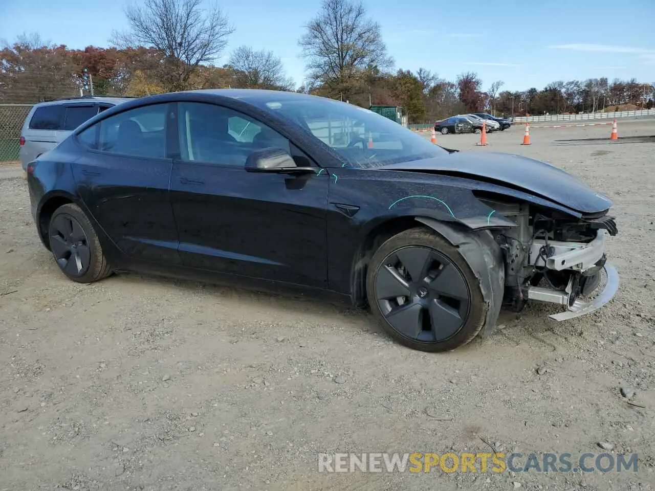 4 fotografías del automóvil dañado 5YJ3E1EA2MF085971 TESLA MODEL 3 2021