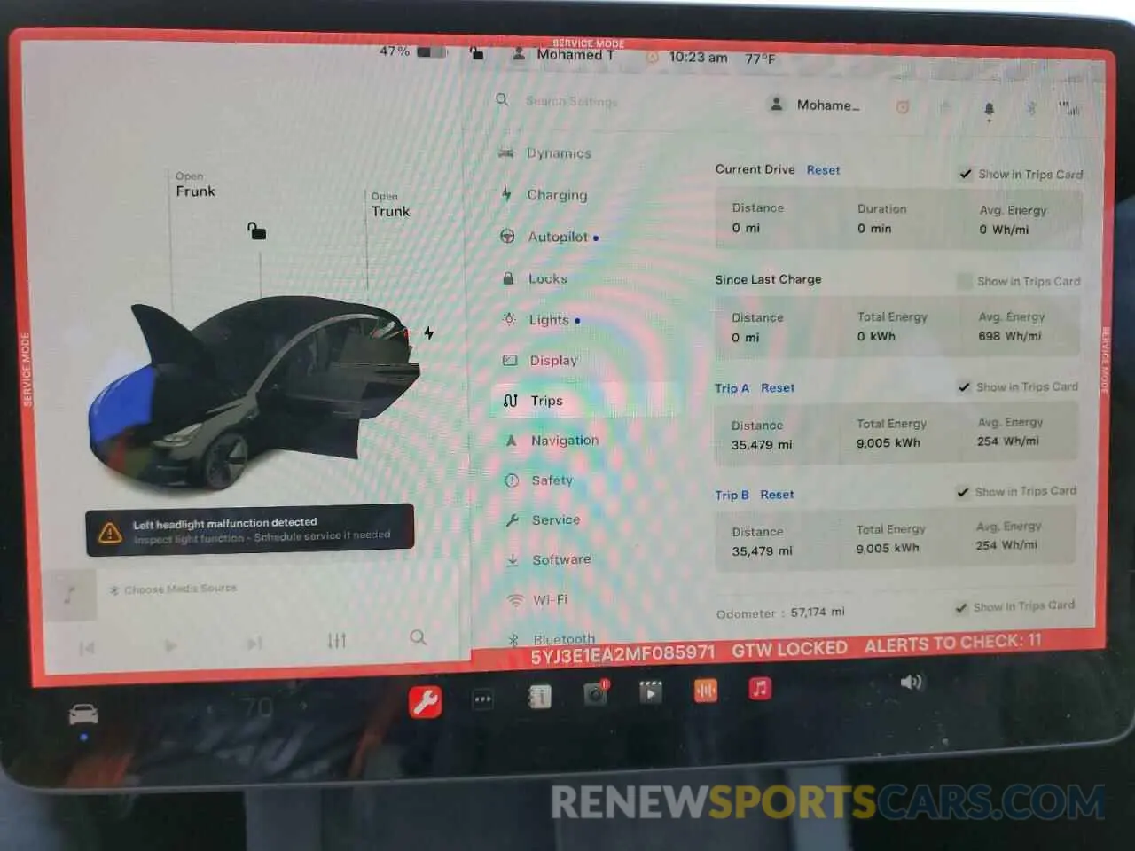 9 fotografías del automóvil dañado 5YJ3E1EA2MF085971 TESLA MODEL 3 2021