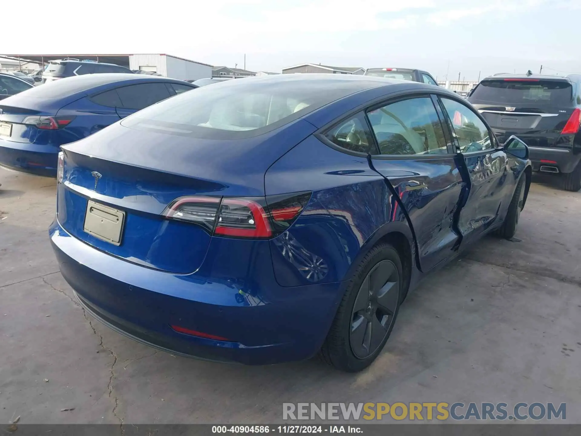 4 fotografías del automóvil dañado 5YJ3E1EA2MF092676 TESLA MODEL 3 2021